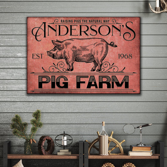 Pig Farm Sign VIII - Image by Tailored Canvases