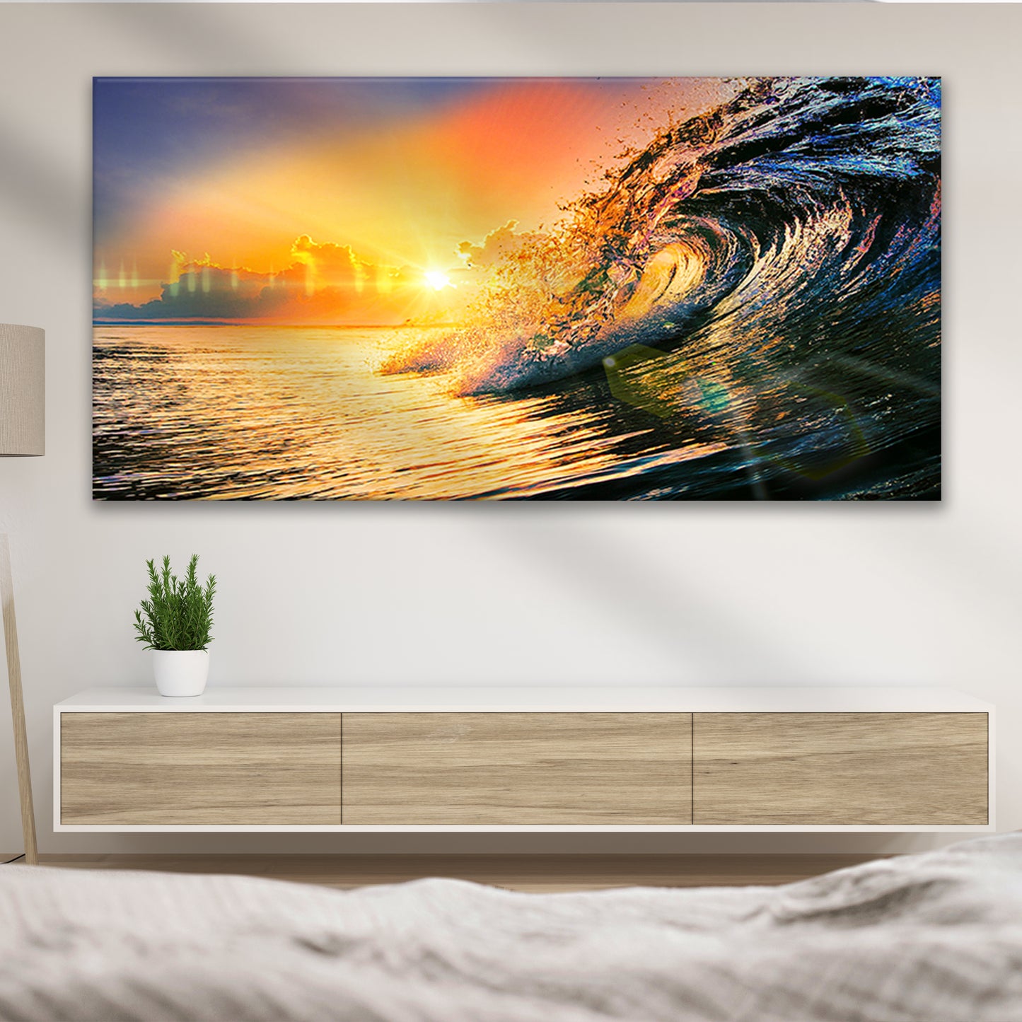 Fantastic Morning Blue Sea Canvas Wall Art - Image by Tailored Canvases