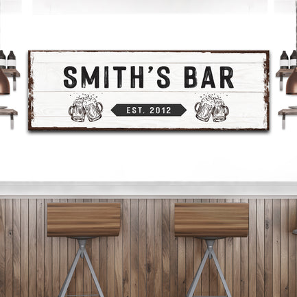 Family Bar Sign - Image by Tailored Canvases