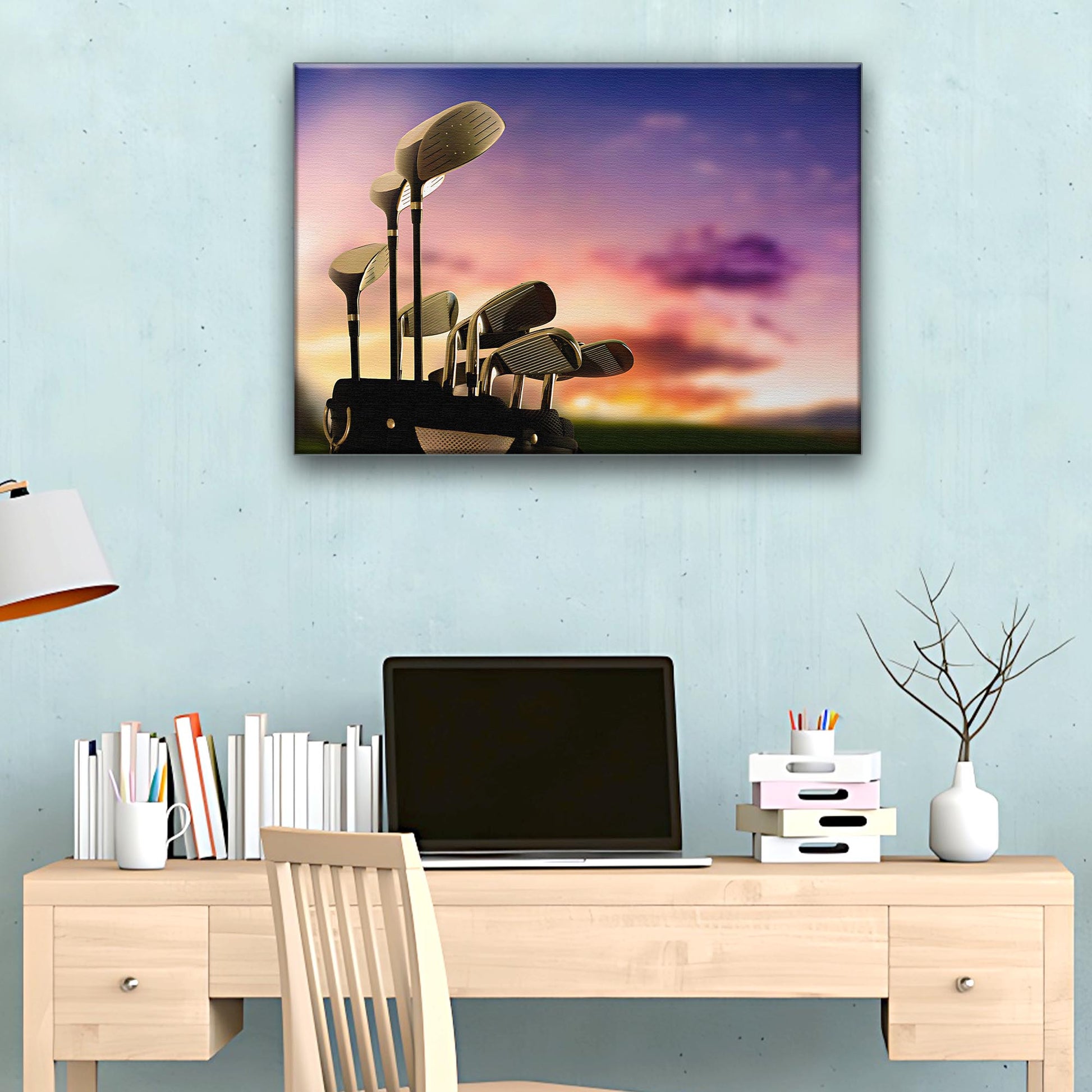 Golf Club Collection Canvas Wall Art Style 1 - Image by Tailored Canvases
