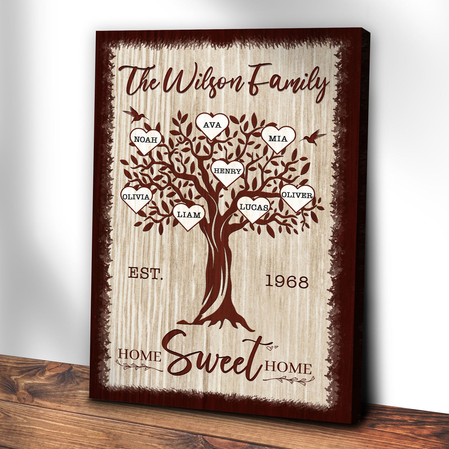 Family Tree Sign IX Style 2 - Image by Tailored Canvases