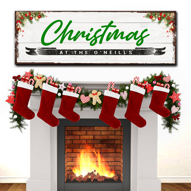 Christmas Family Sign | Customizable Canvas by Tailored Canvases