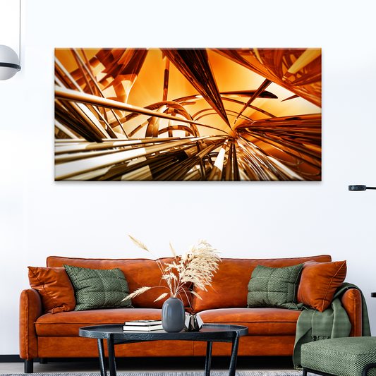 3D Gold Metallic Lines - Image by Tailored Canvases