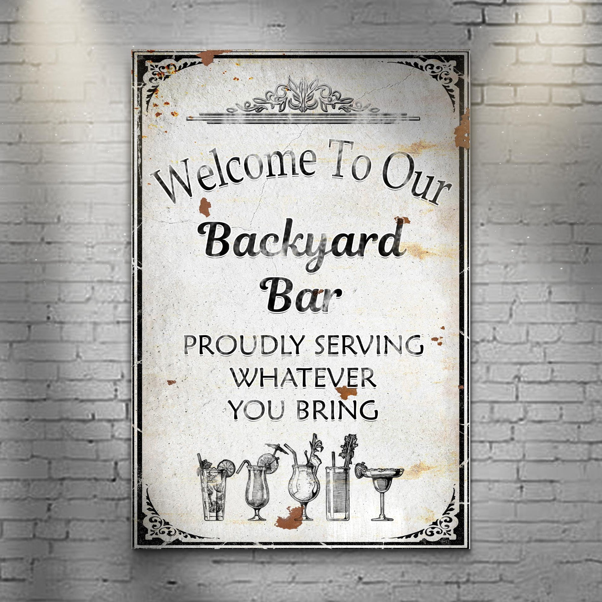Backyard Bar Sign Style 1 - Image by Tailored Canvases