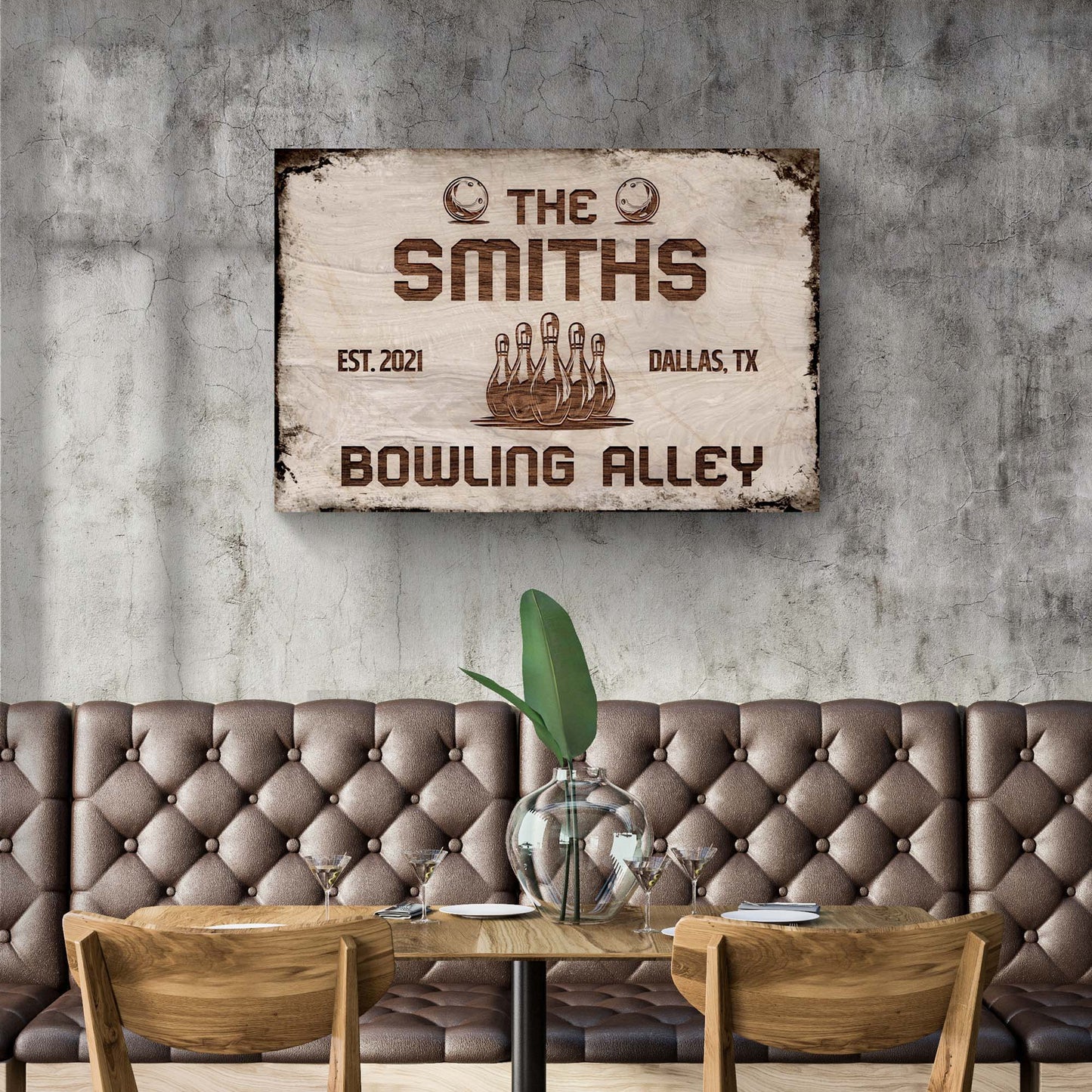 Custom Bowling Sign VI | Customizable Canvas  - Image by Tailored Canvases