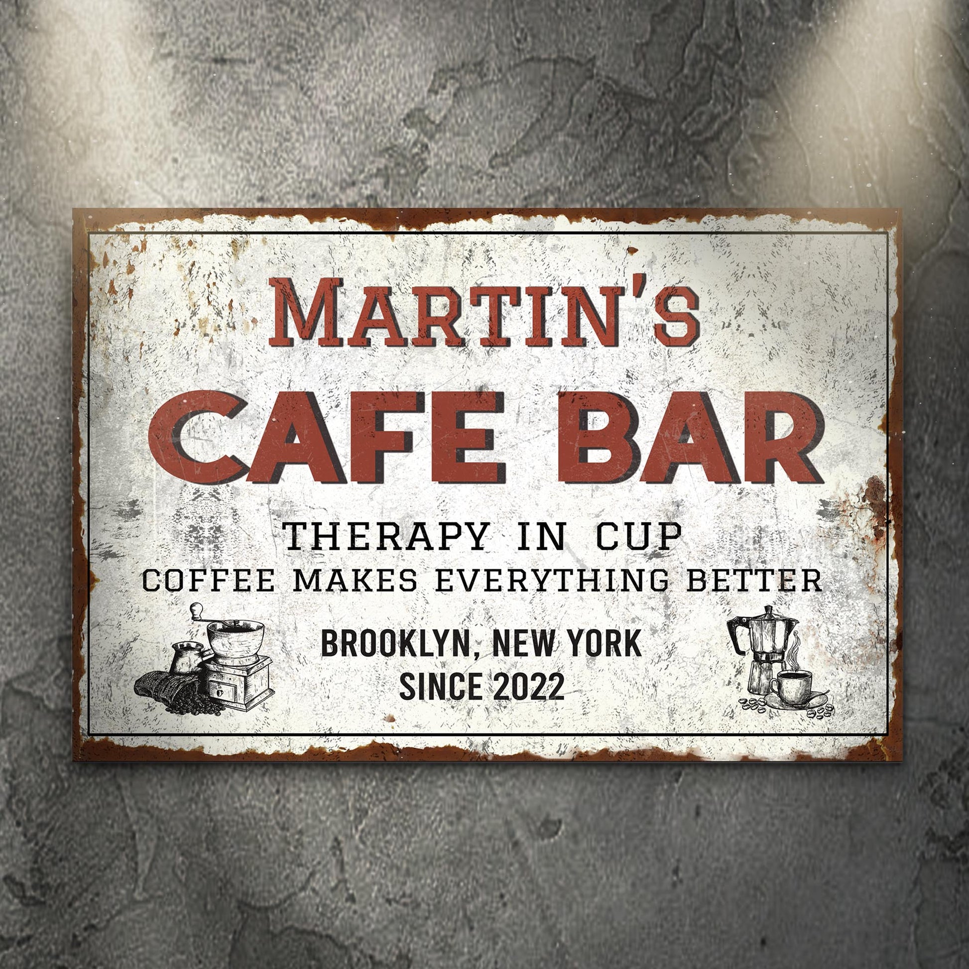 Cafe Bar Sign - Image by Tailored Canvases
