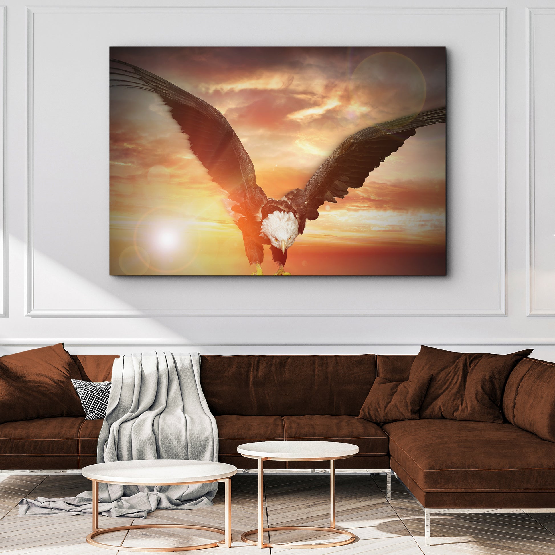 Soaring Bald Eagle Canvas Wall Art - Image by Tailored Canvases