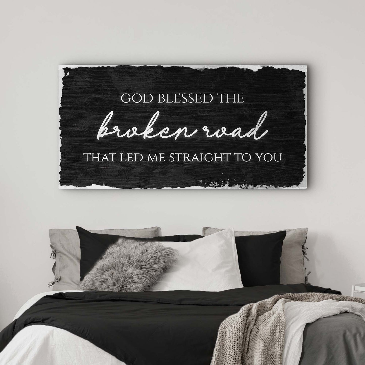 God Blessed The Broken Road Sign VI - Image by Tailored Canvases