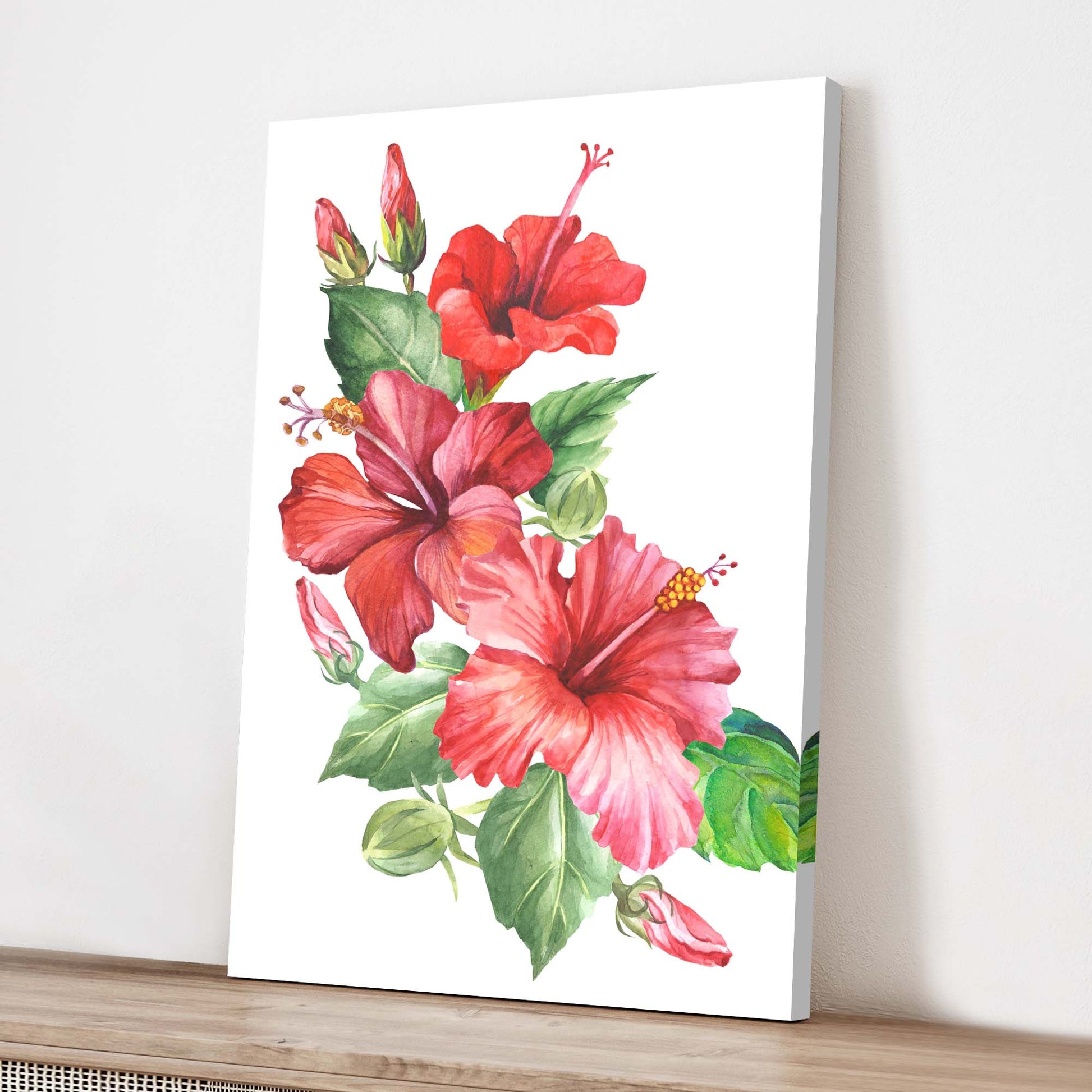 Flowers Exotic Hibiscus Canvas Wall Art Style 2 - Image by Tailored Canvases