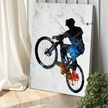 Road Bike Abstract Canvas Wall Art