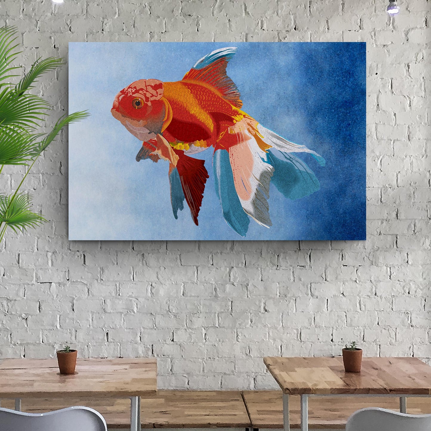 Watercolor Goldfish Canvas Wall Art Style 2 - Image by Tailored Canvases