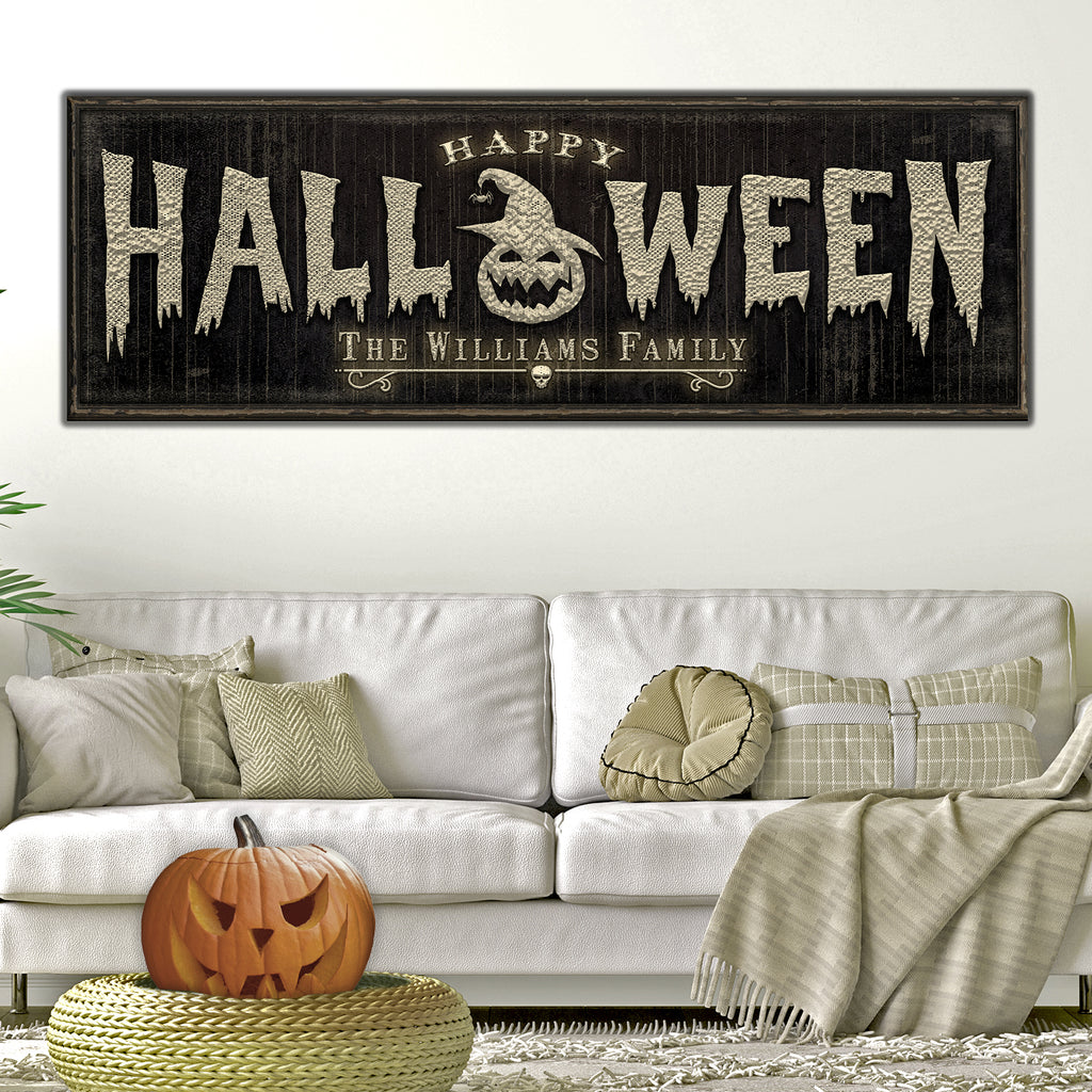 Happy Halloween Sign | Customizable Canvas by Tailored Canvases