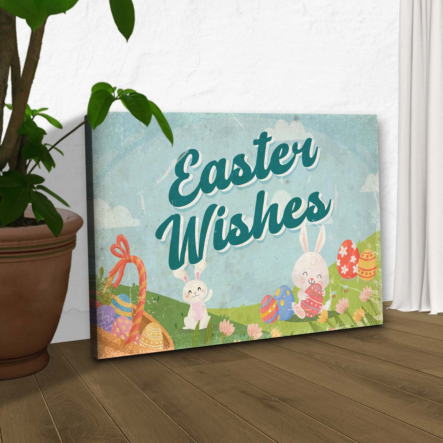 Easter Wishes Sign II Style 2 - Image by Tailored Canvases