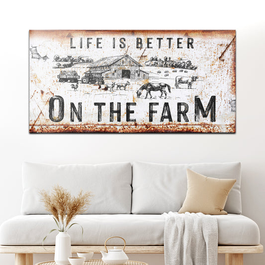 Life Is Better On The Farm Sign - Image by Tailored Canvases