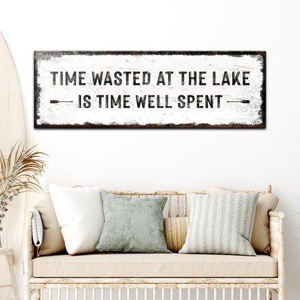 Time At The Lake Sign - Image by Tailored Canvases