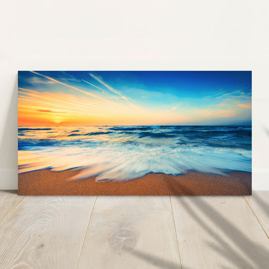 Ocean Beach Sunset Canvas Wall Art - Image by Tailored Canvases