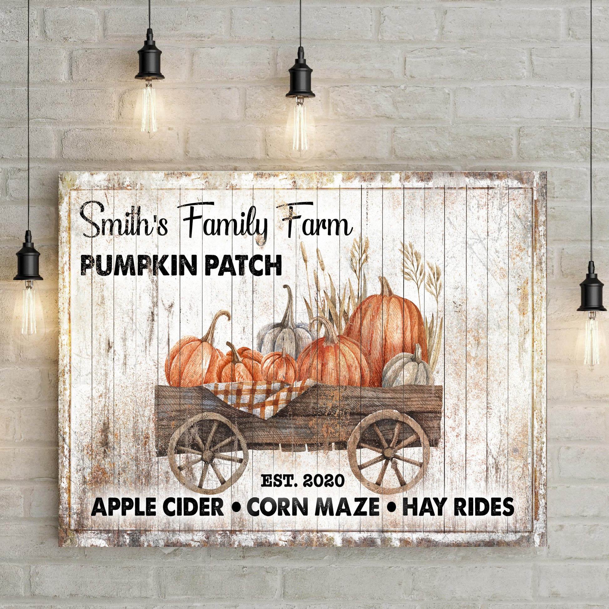 Family Pick Your Own Pumpkin Patch Sign II - Image by Tailored Canvases