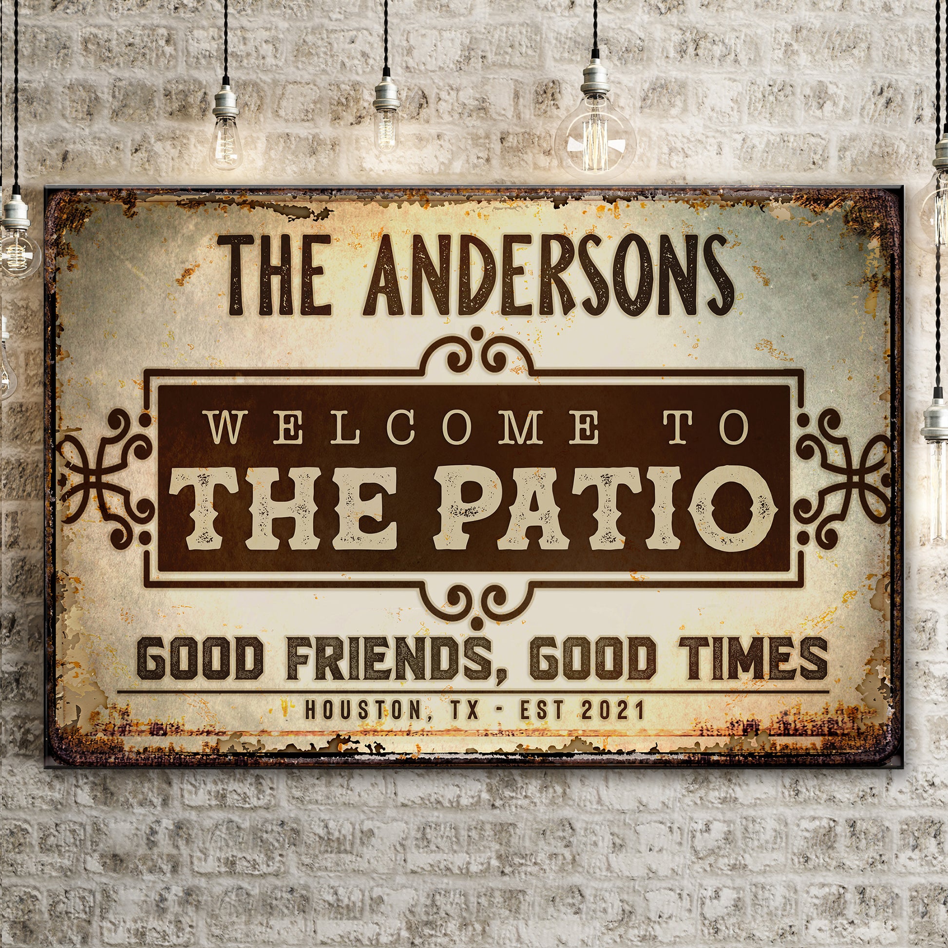 Welcome To The Patio Sign - Image by Tailored Canvases
