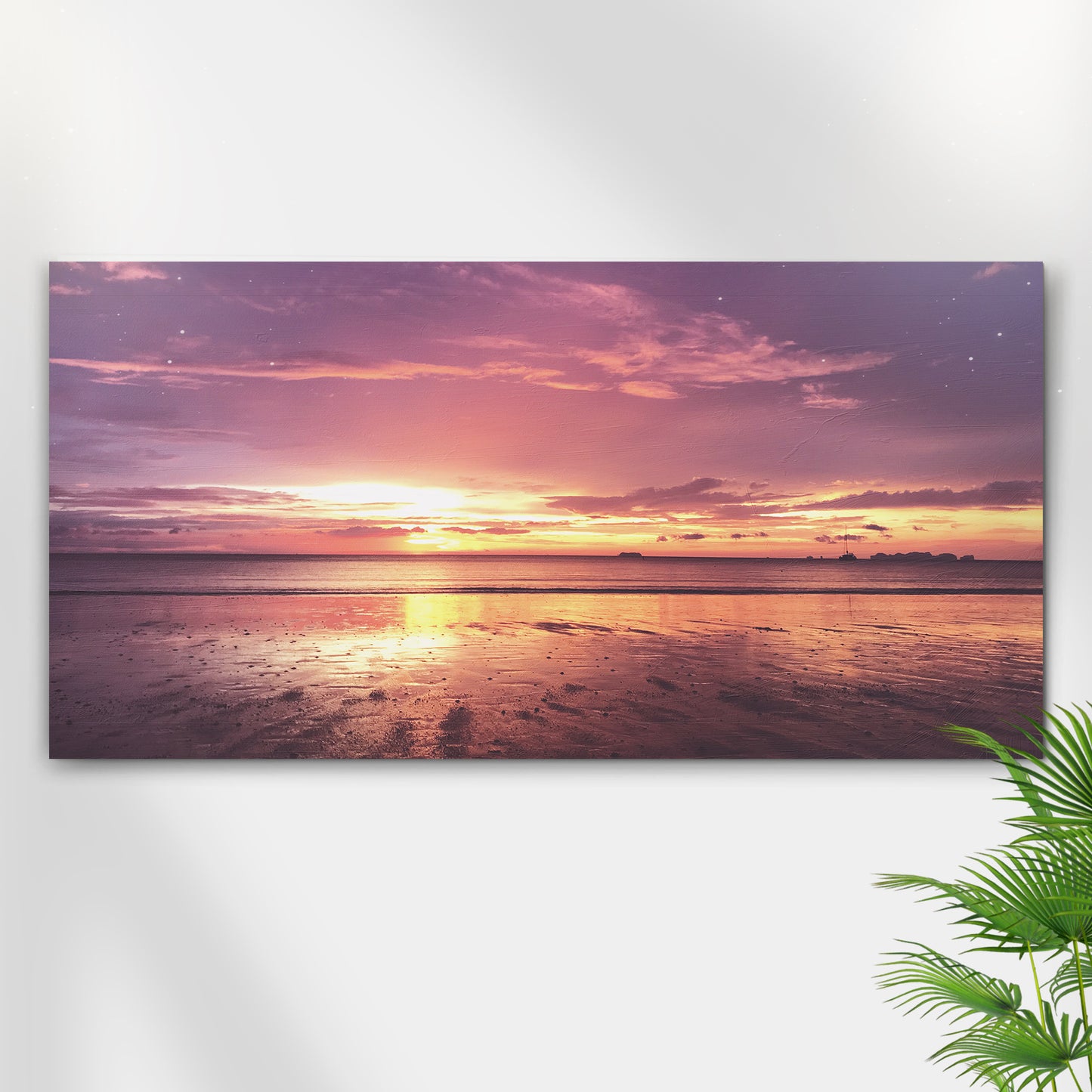 Sunset By The Beach Canvas Wall Art - Image by Tailored Canvases