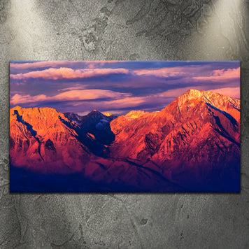 Sunset Mountain Range Canvas (Free Shipping)