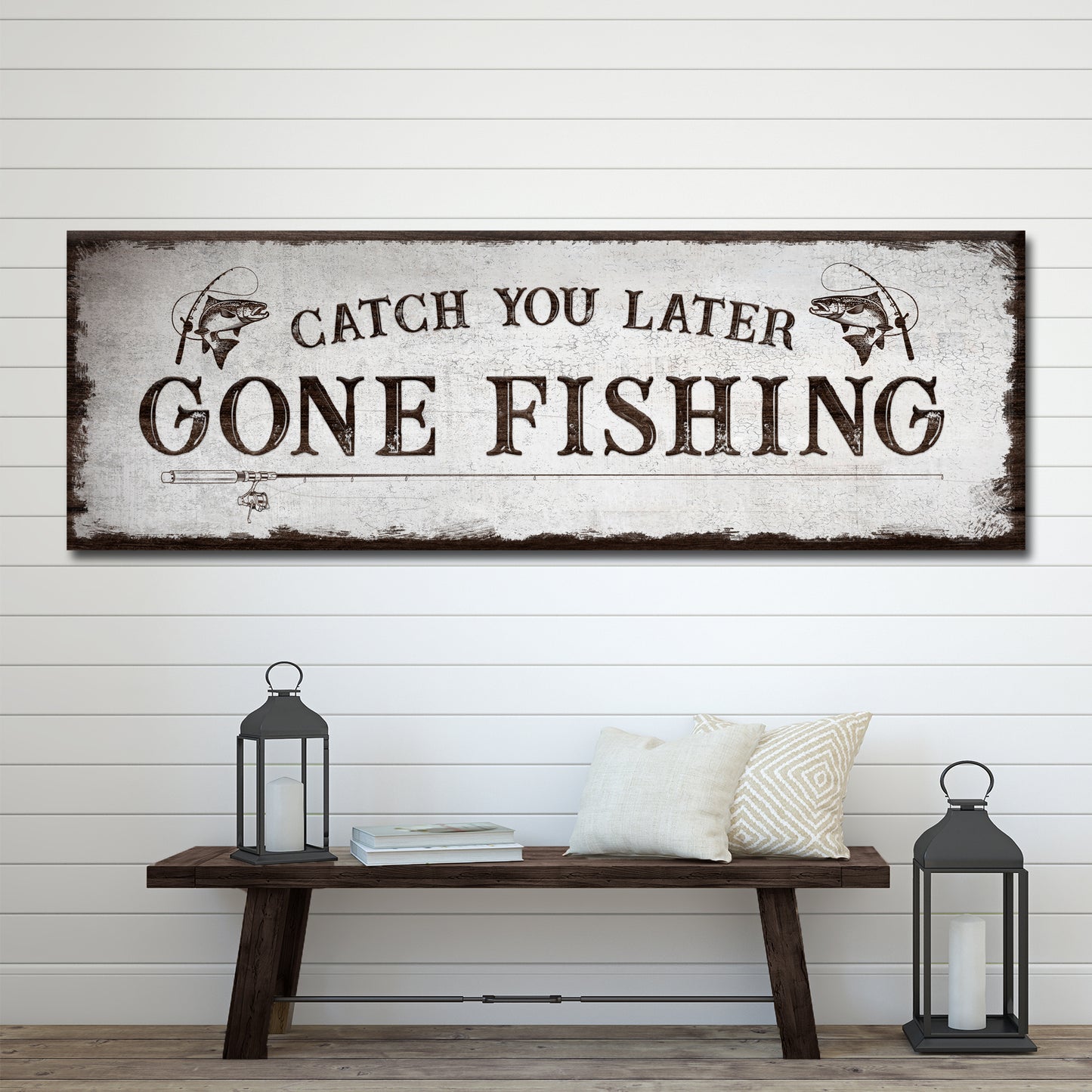 Catch You Later Gone Fishing Sign  - Image by Tailored Canvases