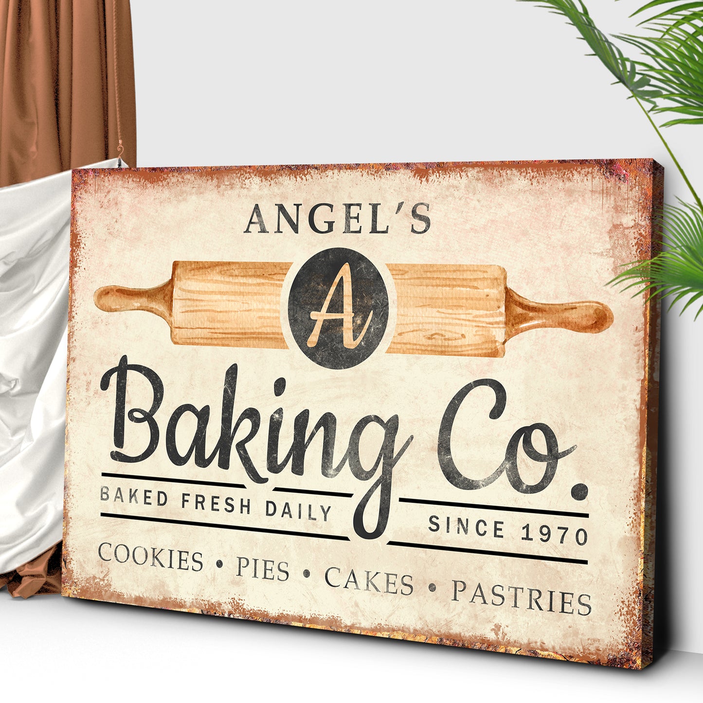 Custom Baking Co Sign IV | Customizable Canvas Style 2 - Image by Tailored Canvases
