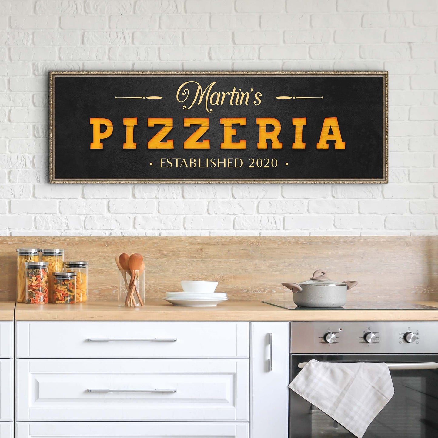 Wood Pizzeria Sign - Image by Tailored Canvases
