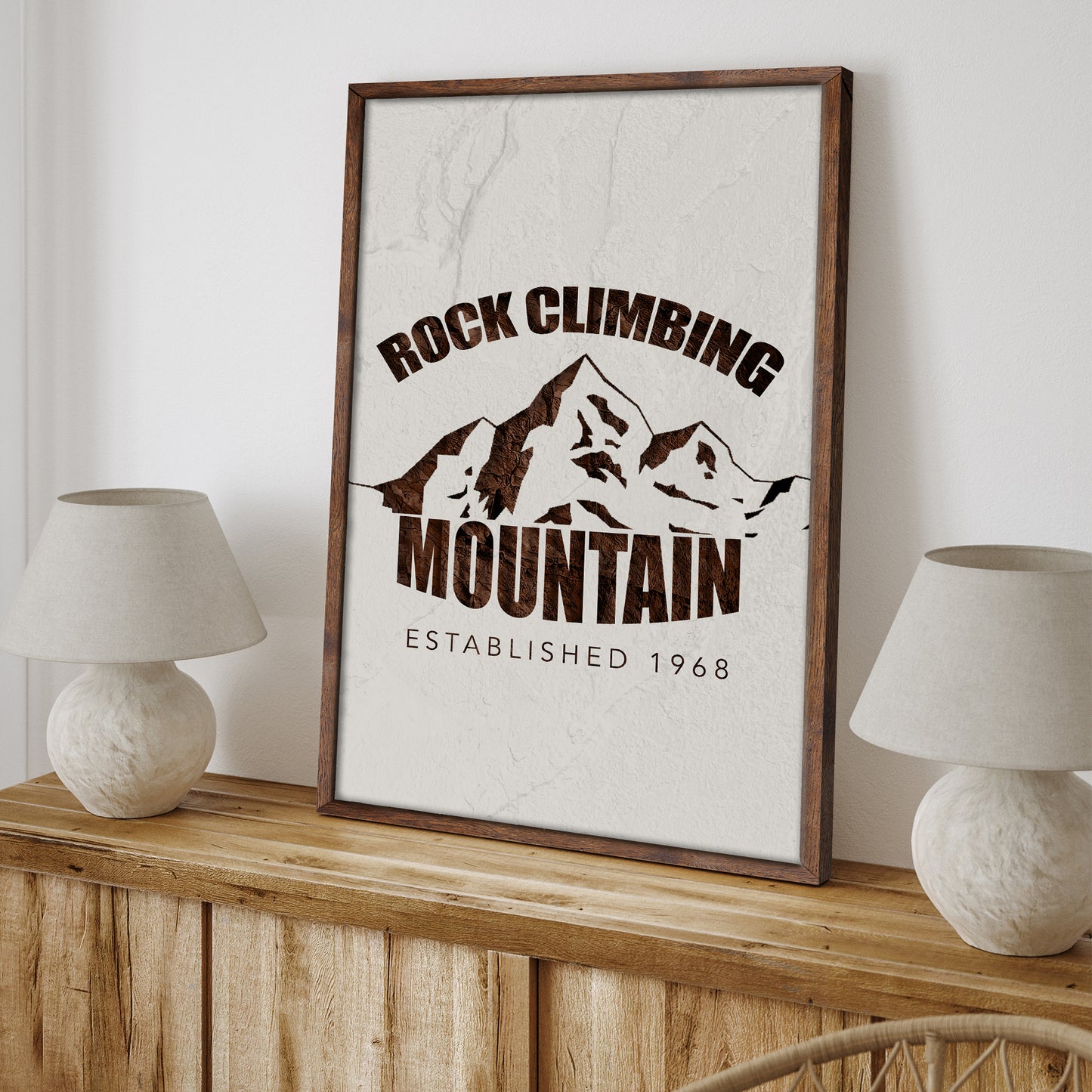 Rock Climbing Sign | Customizable Canvas Style 2 - Image by Tailored Canvases