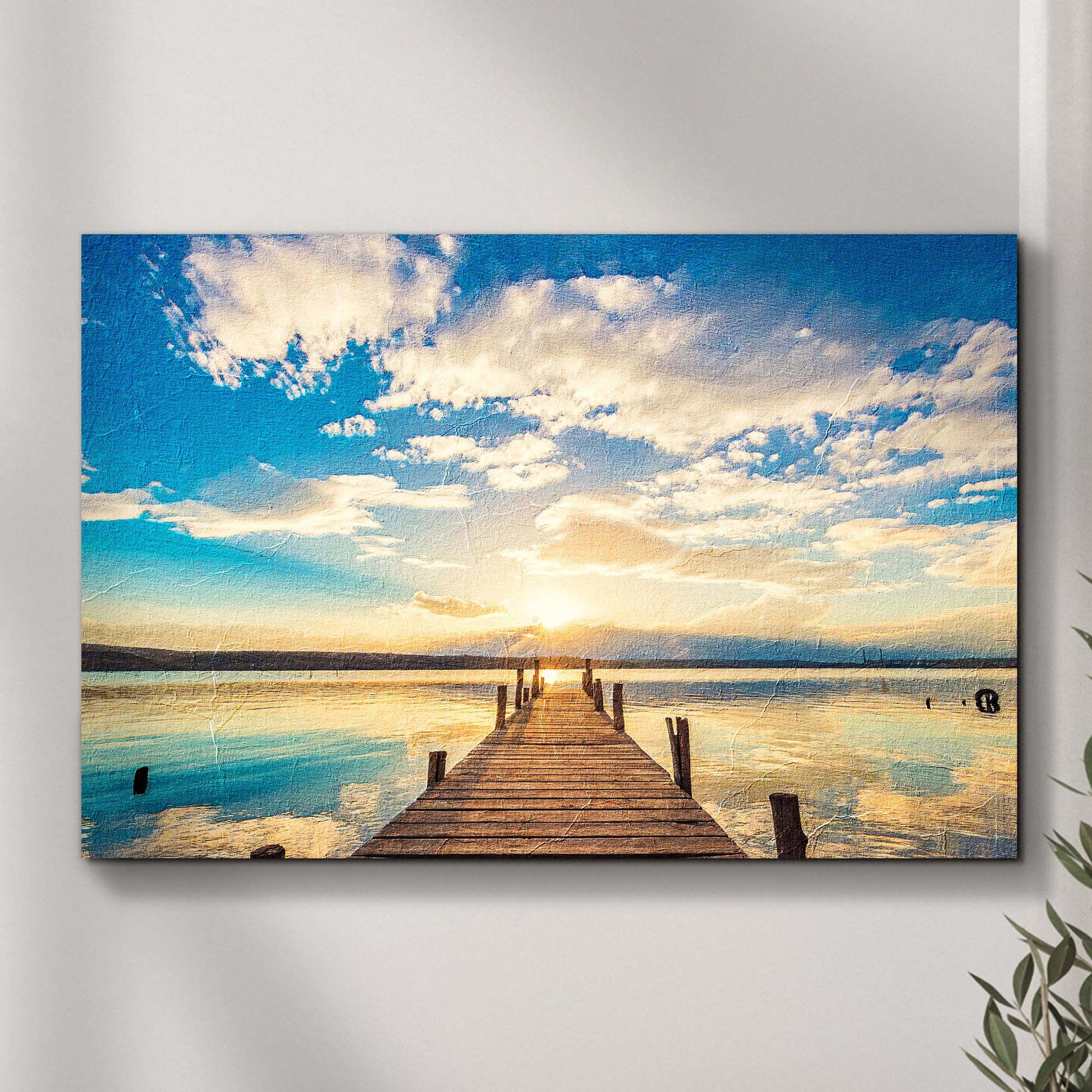 Wash Out Beach Pier Canvas Wall Art  - Image by Tailored Canvases