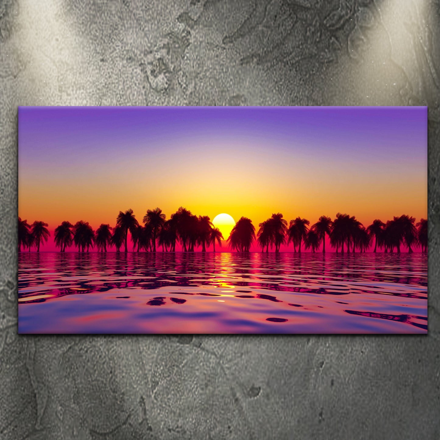 Tropical Sunset Canvas Wall Art - Image by Tailored Canvases