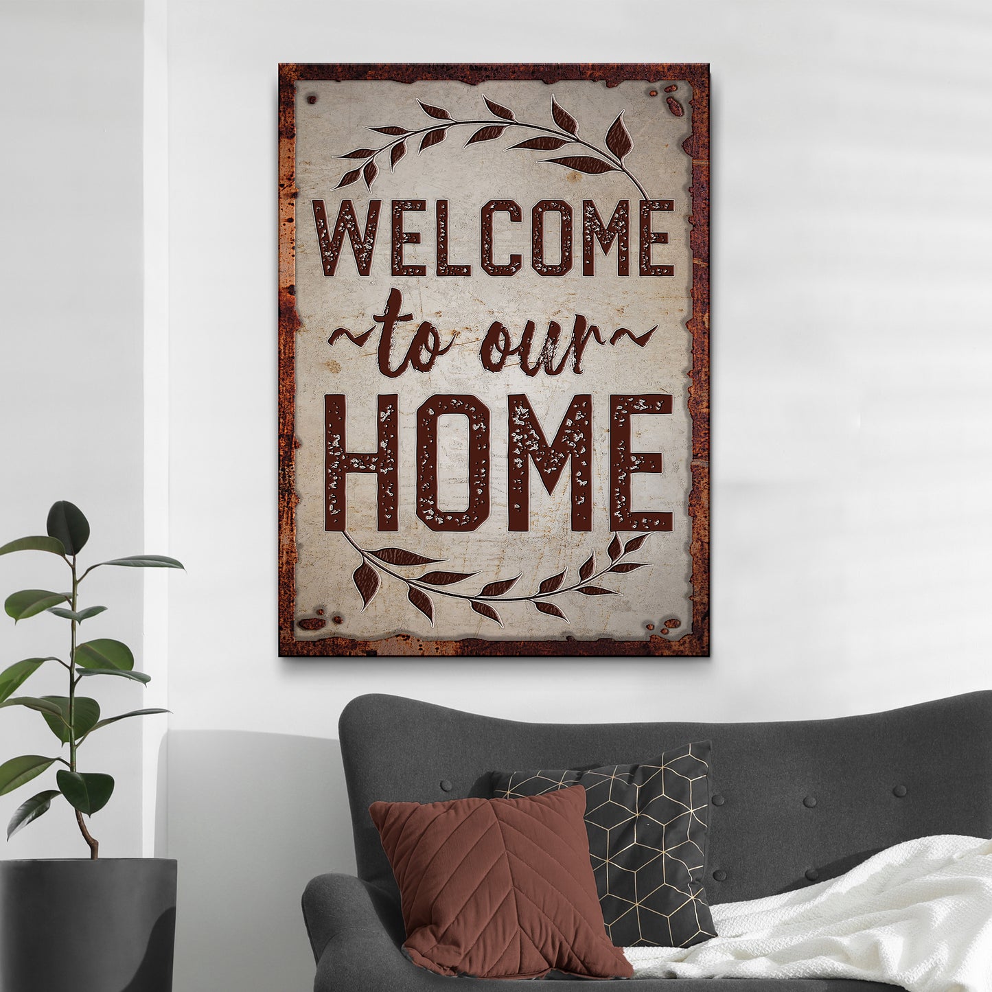 Welcome To Our Home Sign - Image by Tailored Canvases