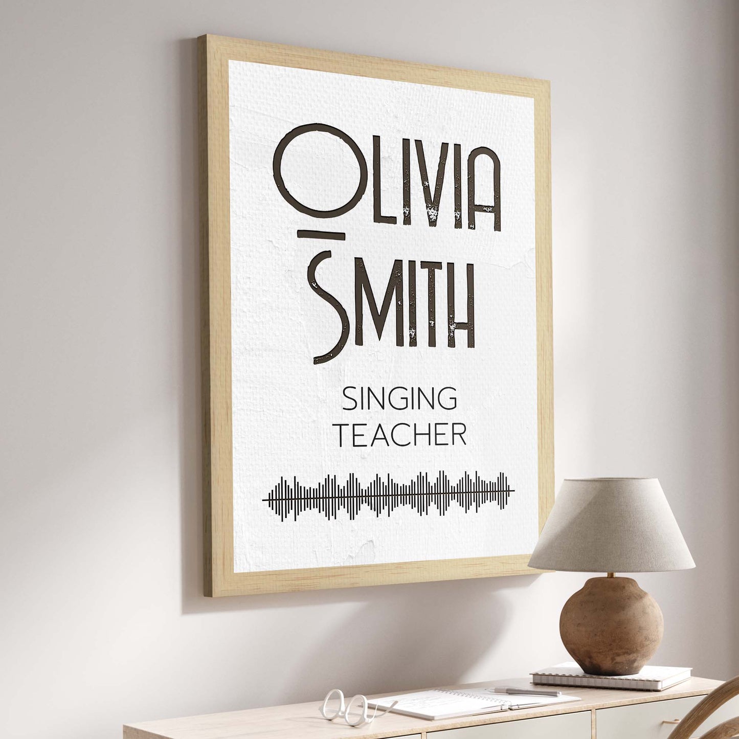 Custom Singing Teacher Sign | Customizable Canvas Style 2 - Image by Tailored Canvases