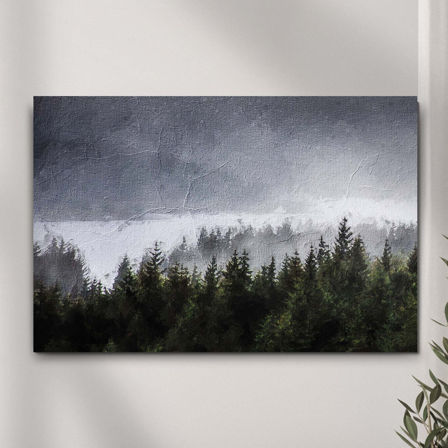 Into The Mist Among The Forest Canvas Wall Art - Image by Tailored Canvases