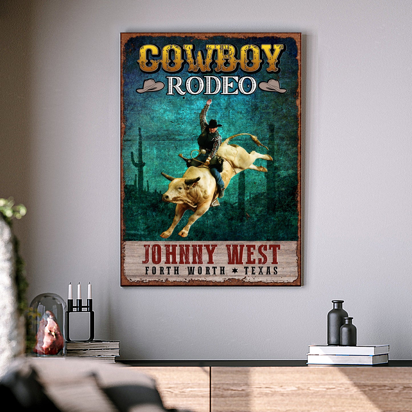 Cowboy Rodeo Show Sign - Image by Tailored Canvases