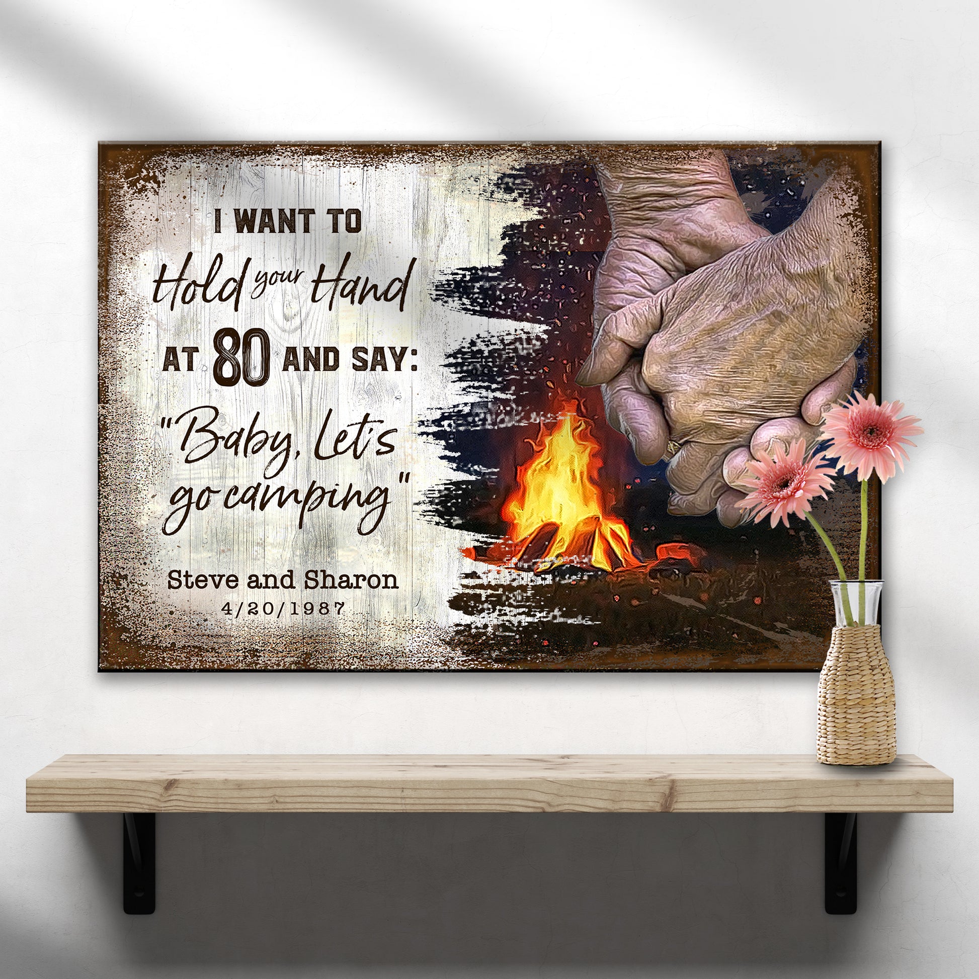 Baby Let's Go Camping Sign II - Image by Tailored Canvases