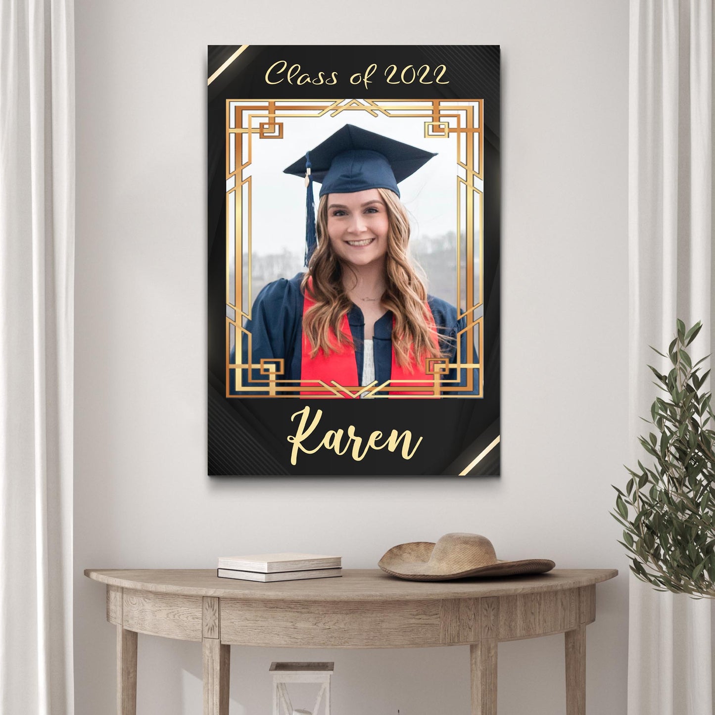 Graduation Gift Portrait Sign II | Customizable Canvas - Image by Tailored Canvases