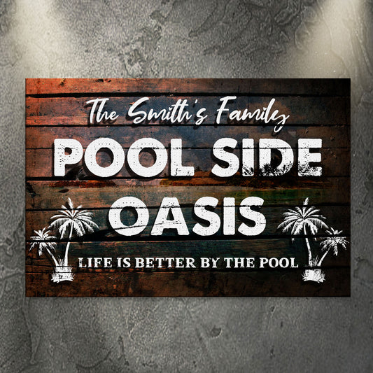 Poolside Oasis Sign - Image by Tailored Canvases
