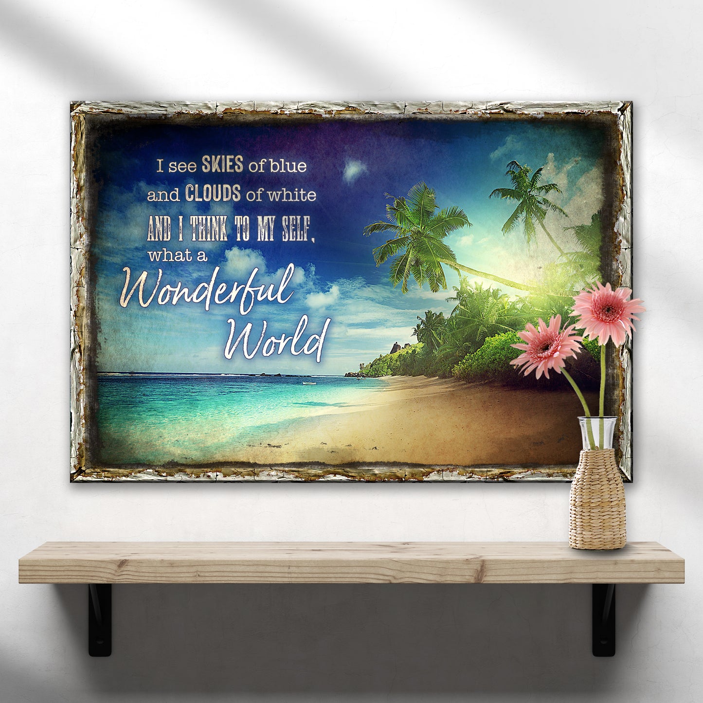 What A Wonderful World Sign IX - Image by Tailored Canvases