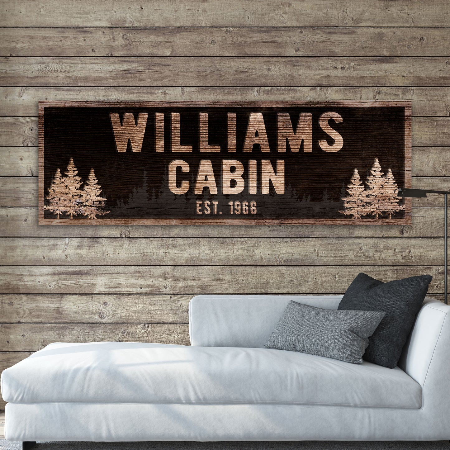 Wood Cabin Sign - Image by Tailored Canvases