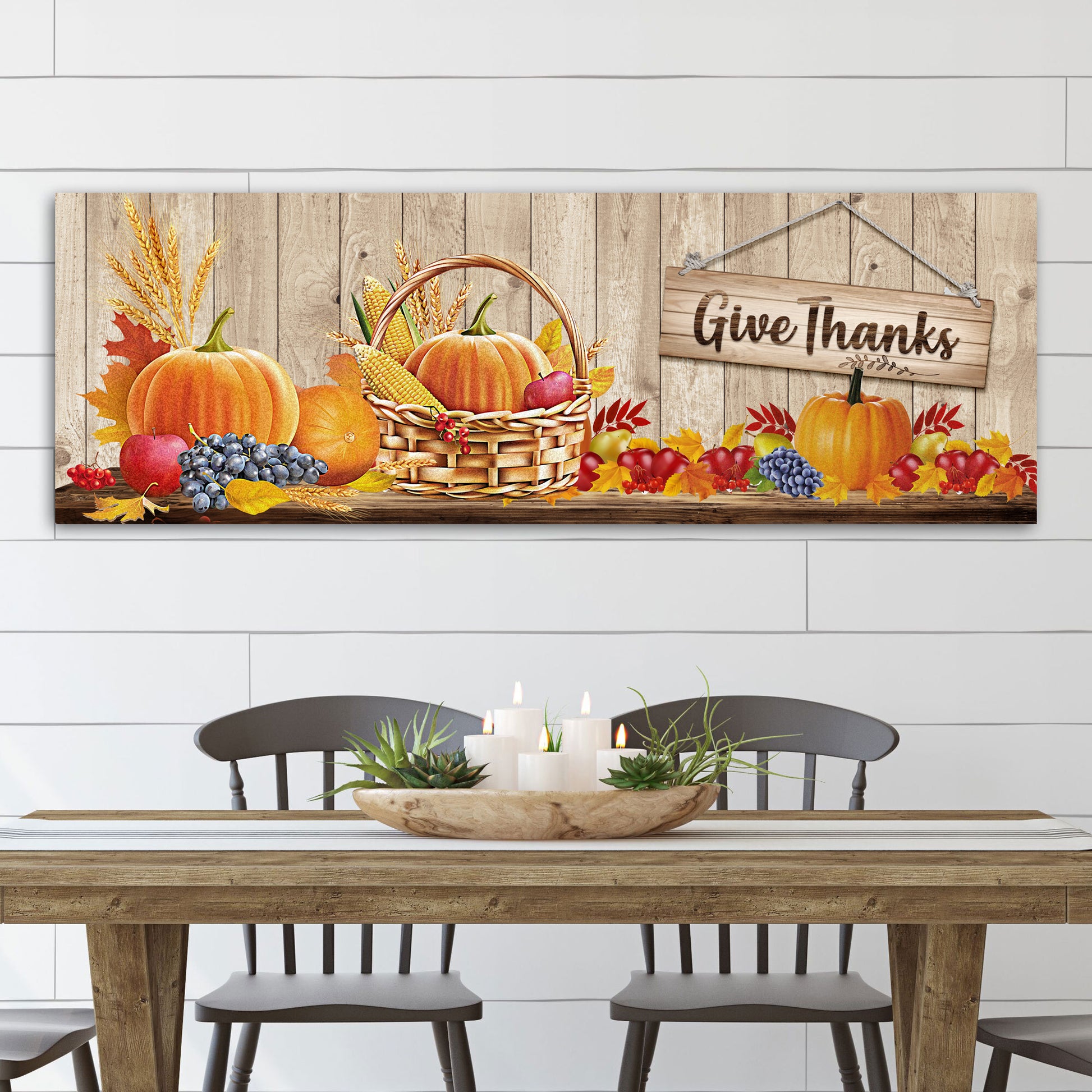 Give Thanks Harvest Sign - Image by Tailored Canvases