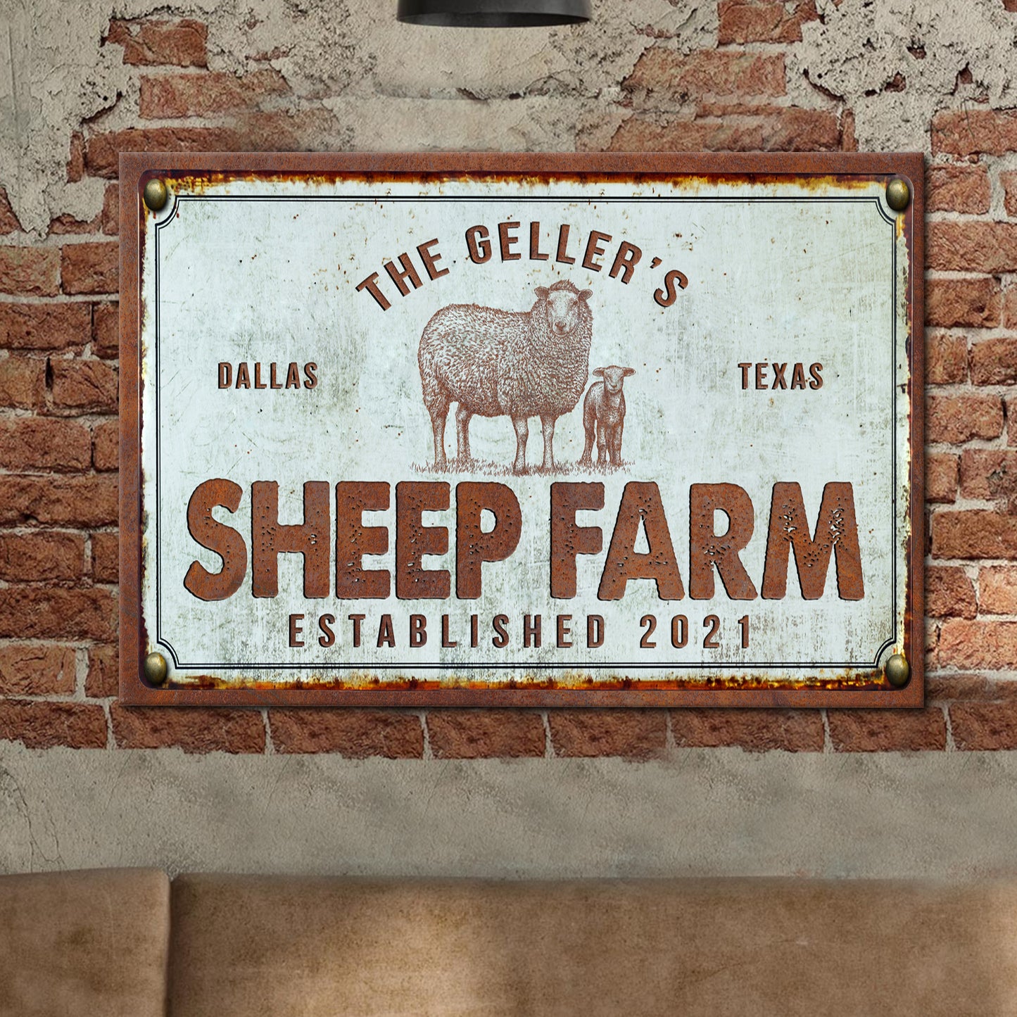 Sheep Farm Sign III - Image by Tailored Canvases