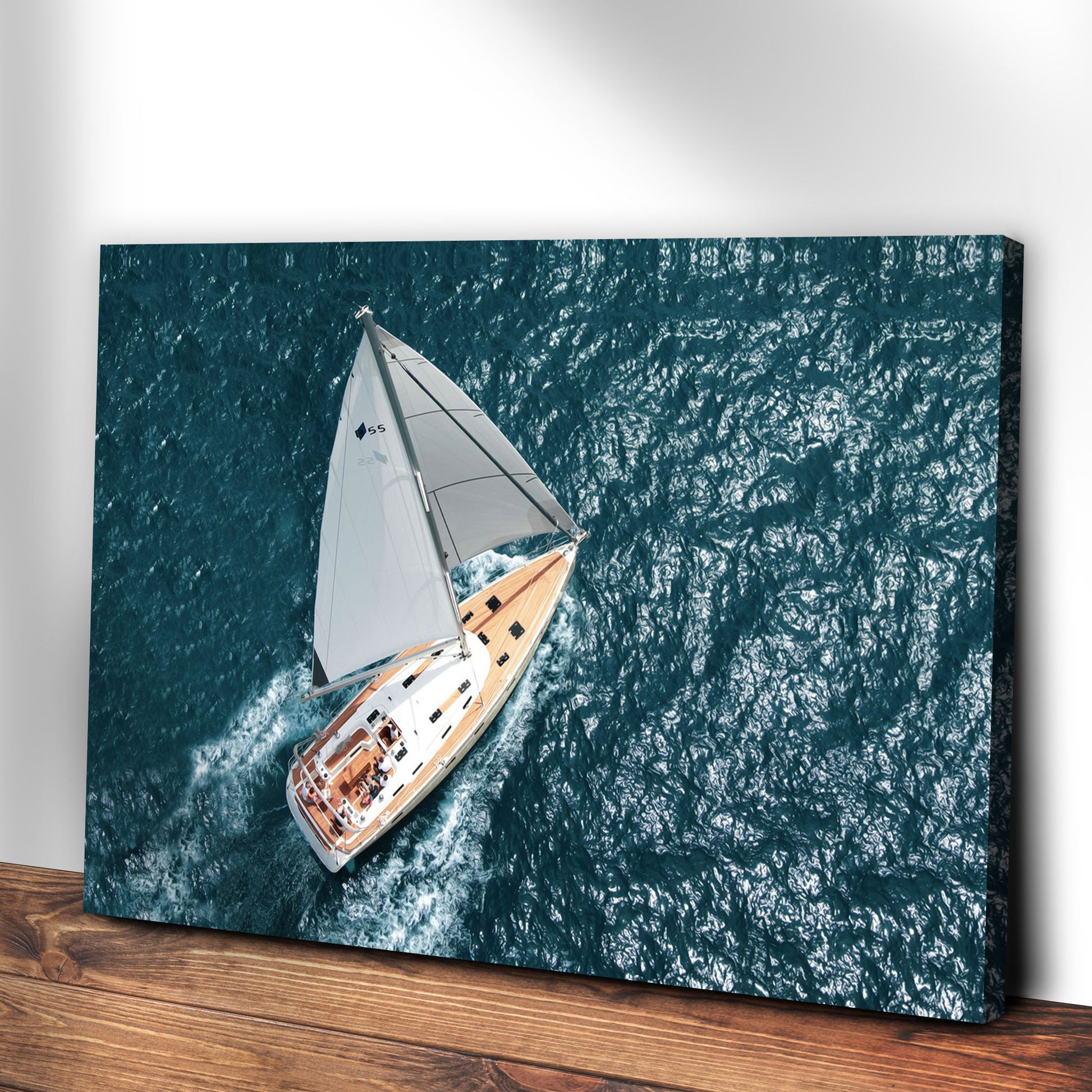 Boat Yacht Adrift Canvas Wall Art Style 2 - Image by Tailored Canvases