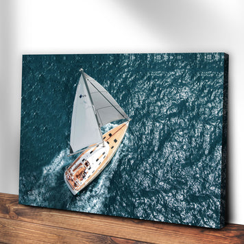 Boat Yacht Adrift Canvas Wall Art