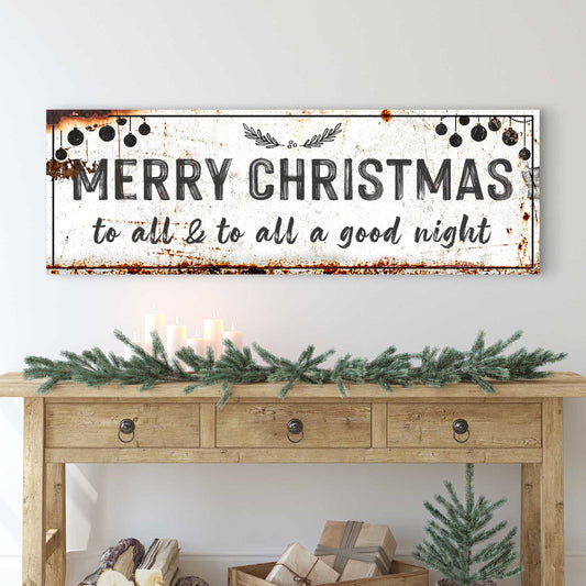 Merry Christmas To All Sign Style 1 - Image by Tailored Canvases