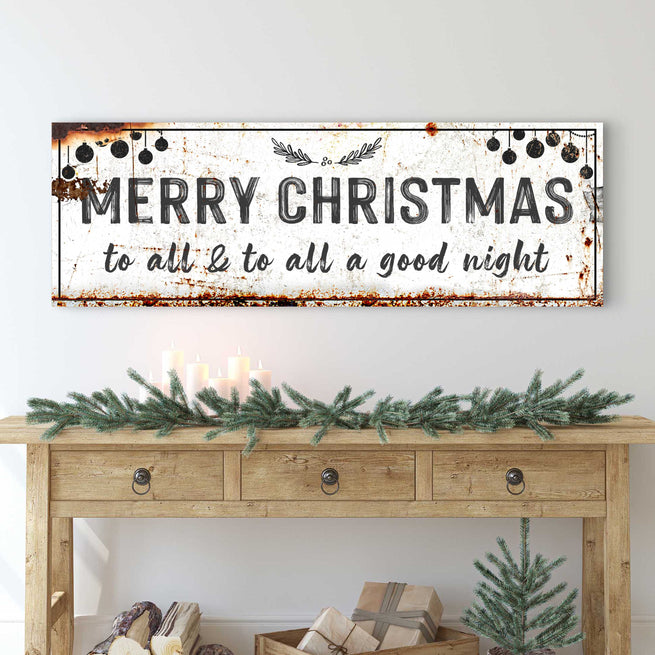 Merry Christmas To All Sign by Tailored Canvases