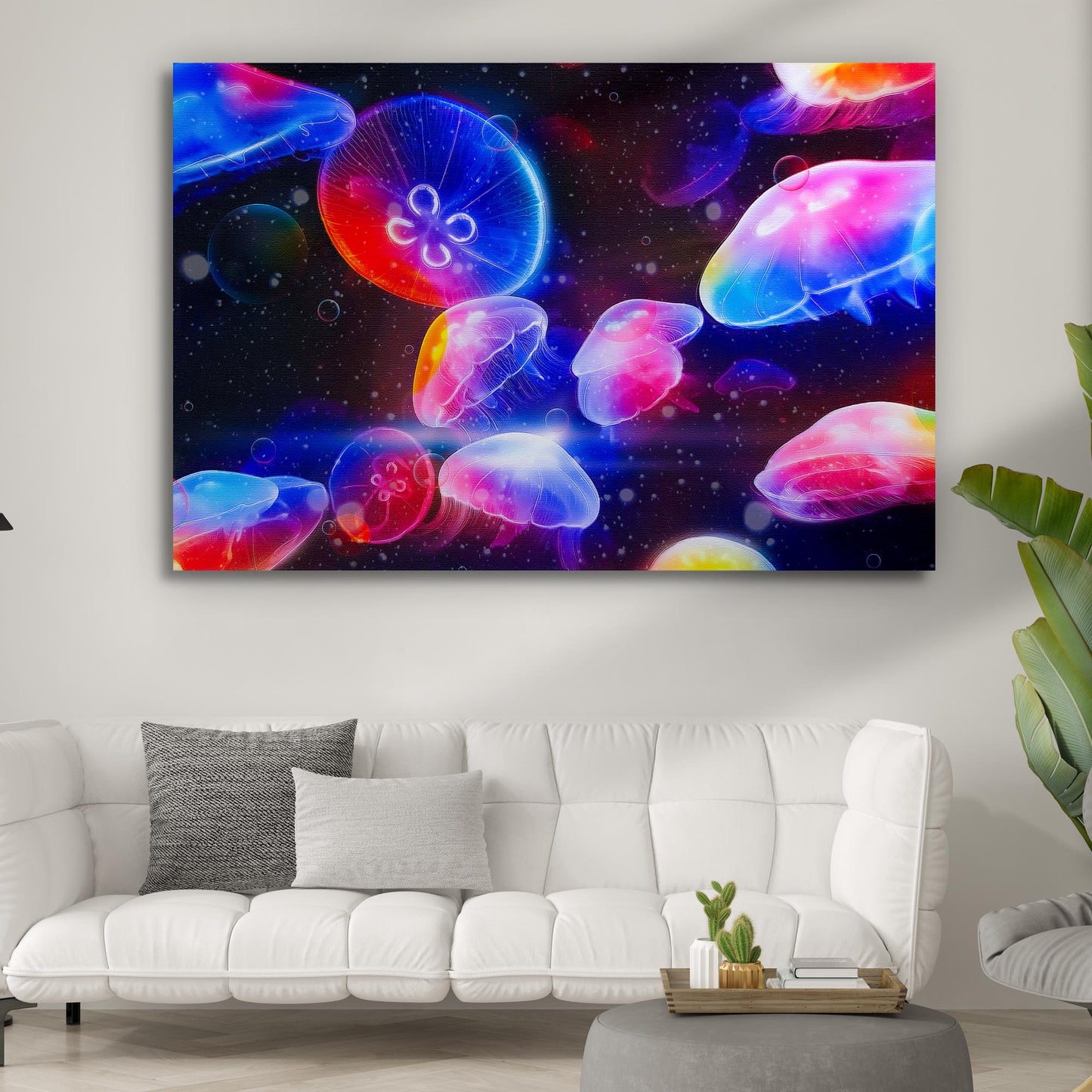 Glow in the Dark Jellyfish Canvas Wall Art - Image by Tailored Canvases
