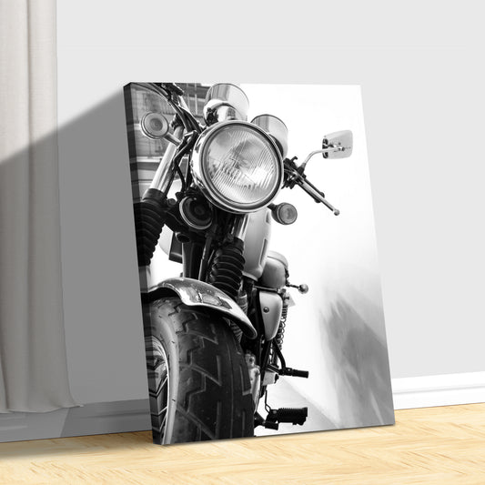 Vintage Motorcycle Glossy Canvas Wall Art Style 2 - Image by Tailored Canvases