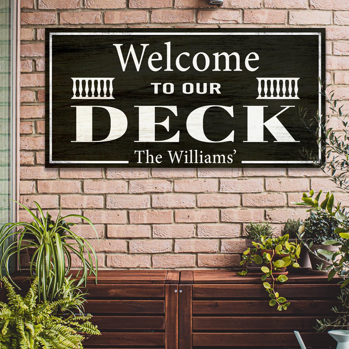 Welcome To Our Deck Sign - Image by Tailored Canvases