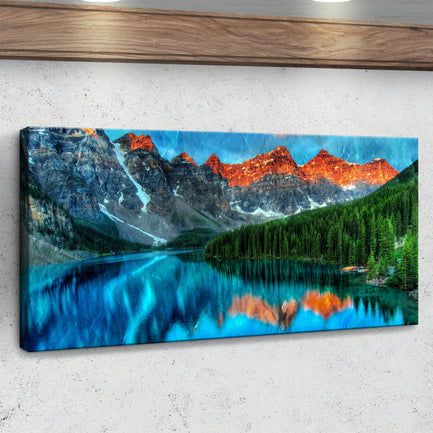 Breathtaking Moraine Mountain Canvas Wall Art - Image by Tailored Canvases