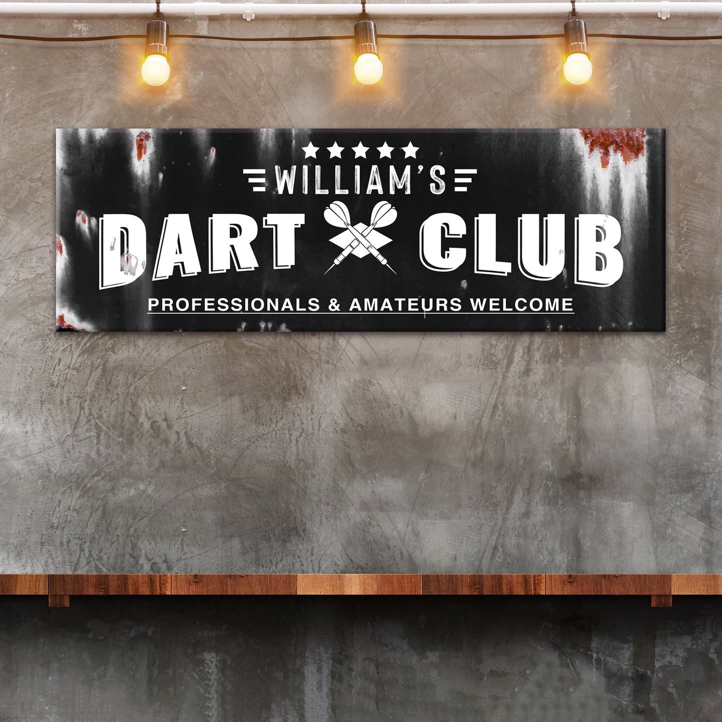 Dart Club Sign - Image by Tailored Canvases